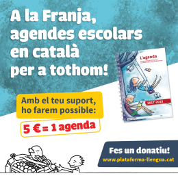 Agendes escolars en català Franja