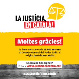 La justícia, e català!
