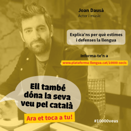 Joan Dausà dóna la seva veu pel català