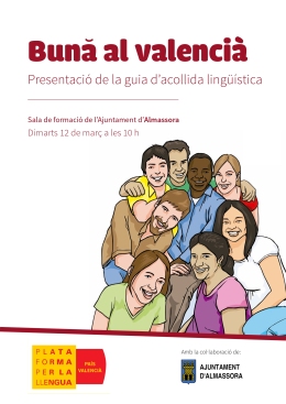 Cartell de presentació Bună al valencià.