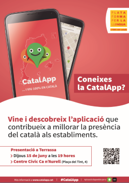 Cartell presentació CatalApp a Terrassa