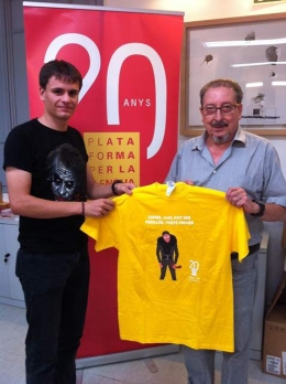 samarreta personalitzada al guanyador del concurs de frases de elcatalàalcinema.cat