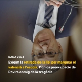 Exigim la dimissió del conseller Rovira i que es retire la consulta i la llei per marginar el valencià a l’escola