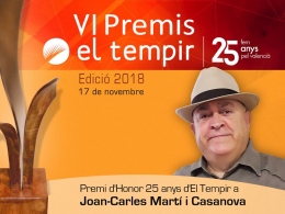 Cartell premi el Tempir Joan-Carles Martí i Casanova
