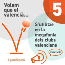 Una de les reivindicacions de 'Juga en valencià'
