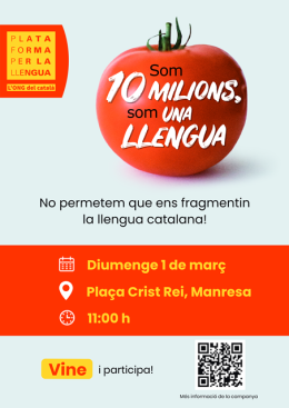 Campanya "Som 10 milions, som una llengua" a Manresa