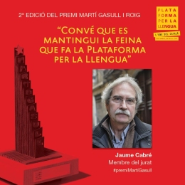Jaume Cabré jurat del Premi Martí Gasull