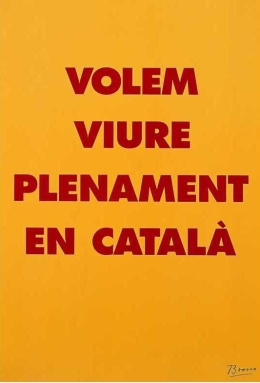 Imatge volem viure plenament en català