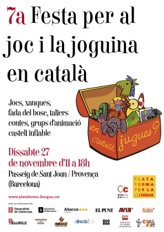 Cartell Festa per al joc i la joguina en català 2010
