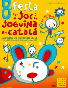Cartell Festa per al joc i la joguina en català 2011