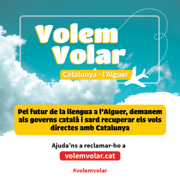 Imatge de la campanya 'Volem volar'