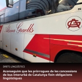 Aconseguim que les pròrrogues de les concessions de bus interurbà de Catalunya fixin obligacions lingüístiques