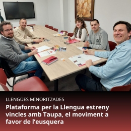 Reunió de Taupa, els Amics de la Bressola i Plataforma per la Llengua al Centre Comarcal Lleidatà de Barcelona el 24 de març de 2025