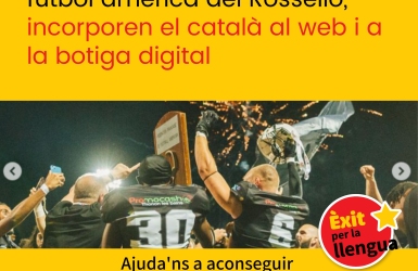 Els Grizzlys Catalans, club de futbol americà del Rosselló, incorporen el català al web i a la botiga digital