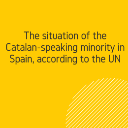 The situation of the Catalan-speaking minority in Spain, according to the UN